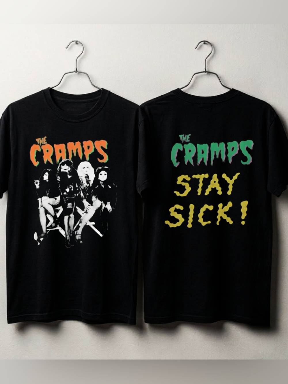 The Cramps Stay Sick Rock Band Retro Graphic Tee